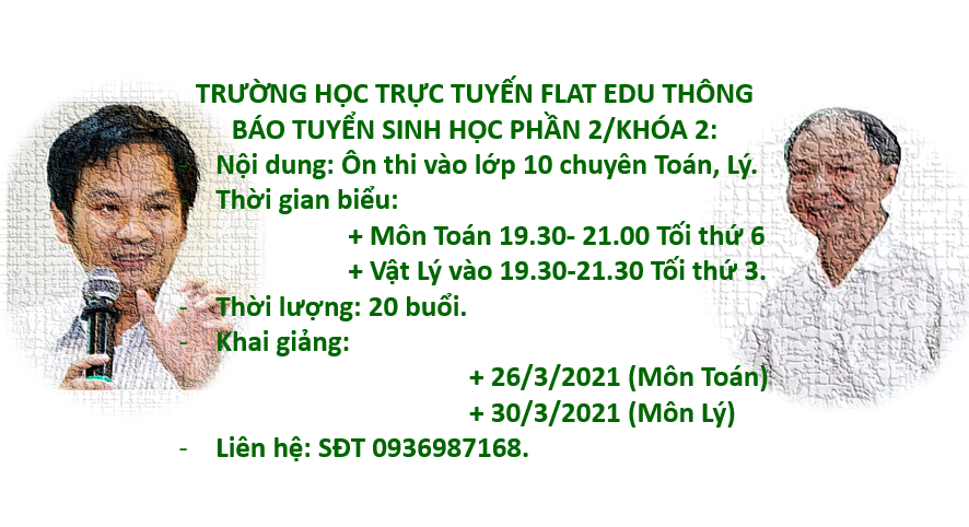 THÔNG BÁO TUYỂN SINH LỚP HỌC THI VÀO LỚP 10 CHUYÊN TOÁN